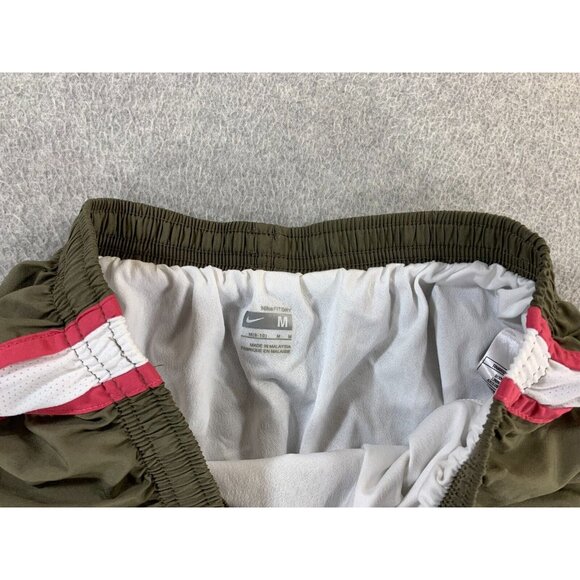 Nike Dri Fit TEMPO Lined Running Shorts (Women's Medium) Gray/Green -‎ 3" - Picture 3 of 9